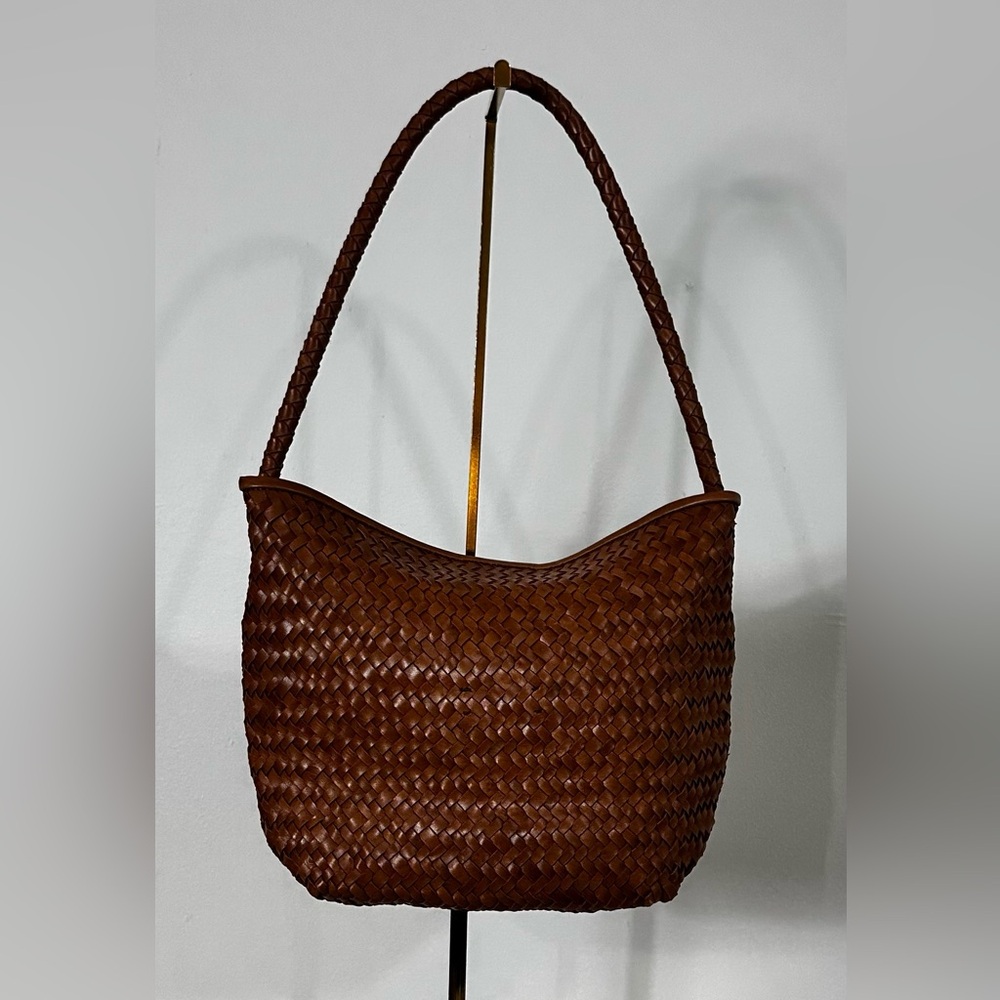 Madewell handwoven shoulder bag - caramel leather - Picture 4 of 8